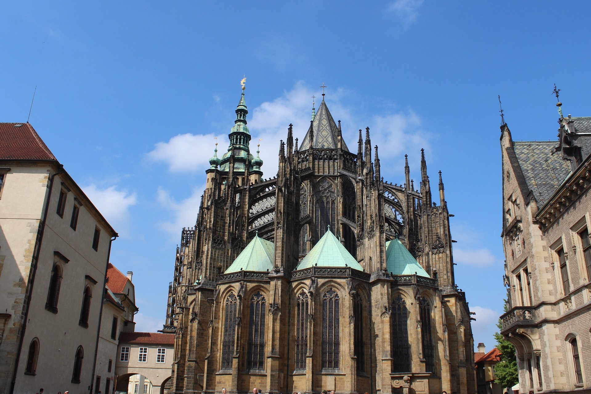 The impressive St. Vitus Cathedral at Prague Castle