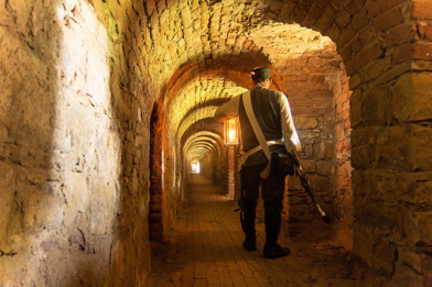 Tunnels found in Terezín Fortress just north of Prague, Czech Republic.