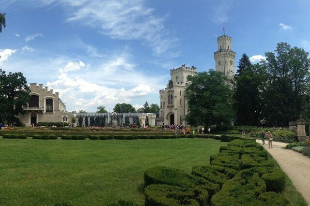 Hluboka Castle or the White Castle north of Ceske Budejovice.